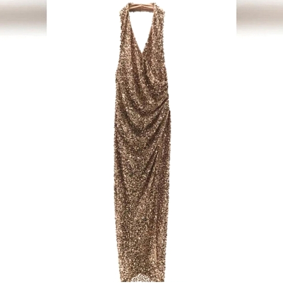 Zara SEQUIN MIDI DRESS Size M - Picture 14 of 16